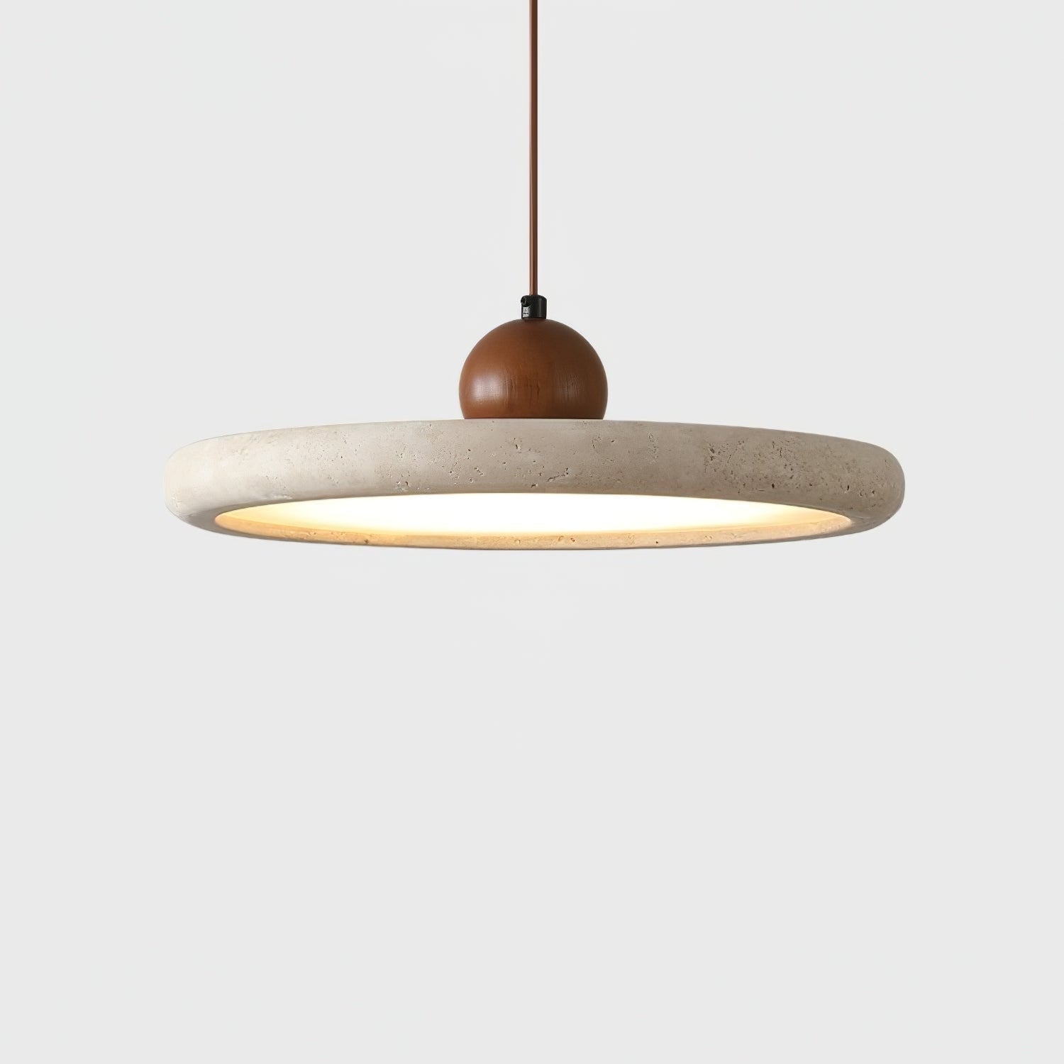 Minimalist Pendant Light Travertine Stone Modern 2