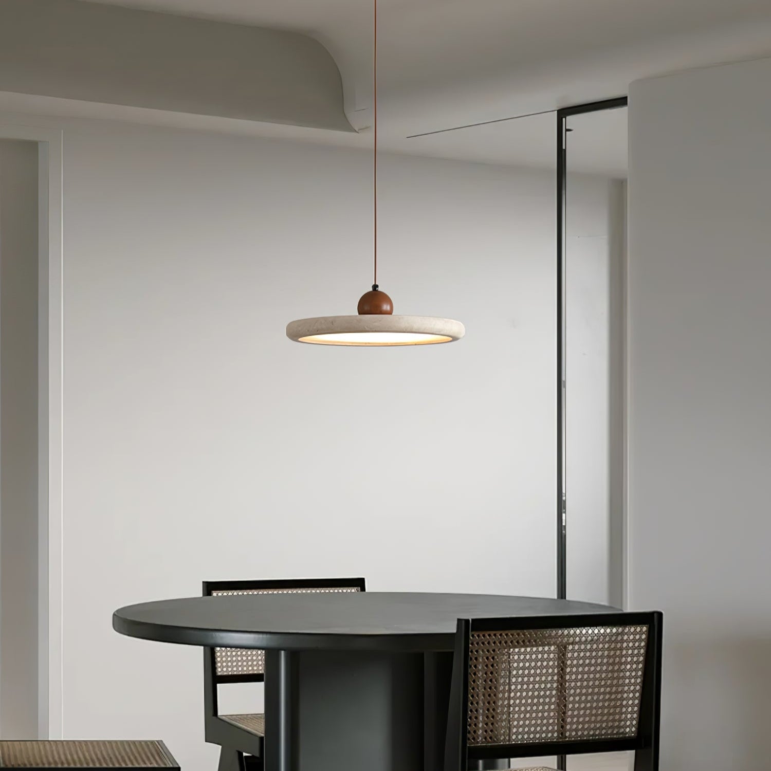Minimalist Pendant Light Travertine Stone Modern 5