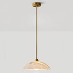 Minimalist Pendant Light White Alabaster Adjustable Height 10