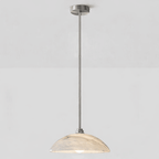 Minimalist Pendant Light White Alabaster Adjustable Height 9