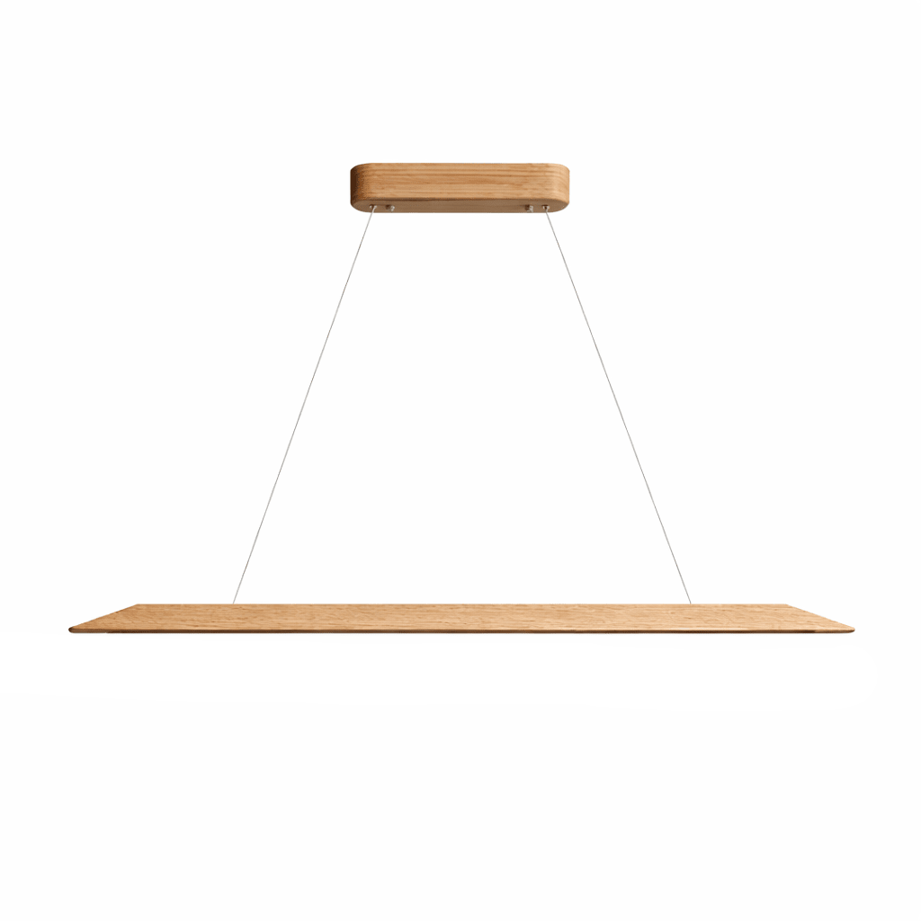 Minimalist Pendant Light Wood Adjustable Height Dimmable 0