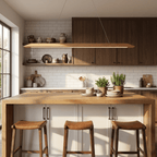 Minimalist Pendant Light Wood Adjustable Height Dimmable 2