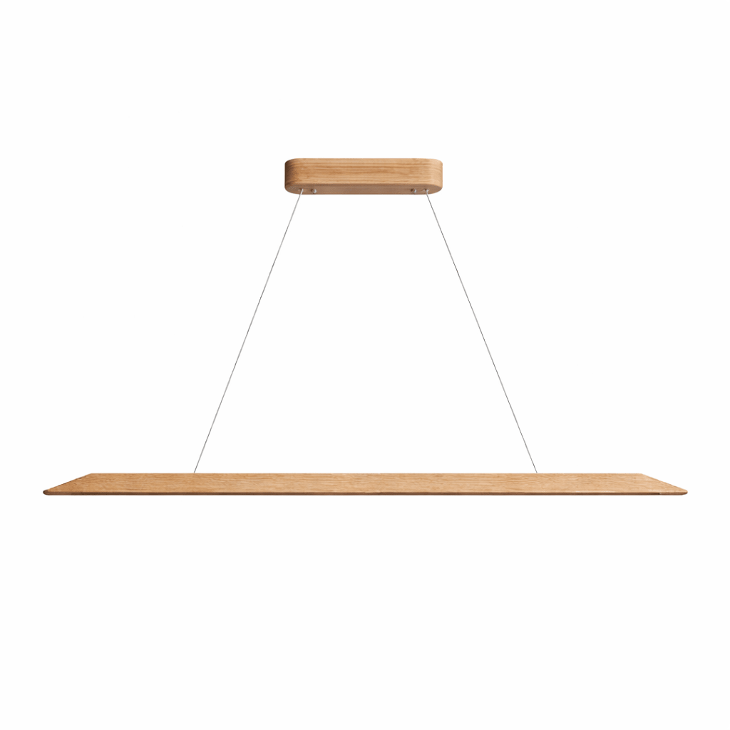 Minimalist Pendant Light Wood Adjustable Height Dimmable 7