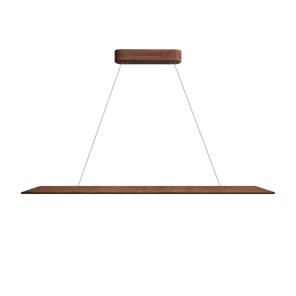 Minimalist Pendant Light Wood Adjustable Height Dimmable 9