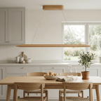 Minimalist Pendant Light Wood Adjustable Height Dimmable 99