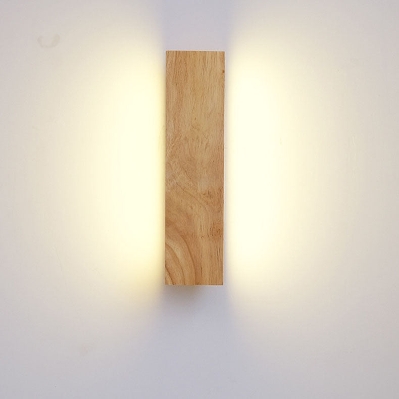 Minimalist Rotatable LED Wall Sconce Lamp – Wood and Acrylic Design for Hallway, Living Room, Bedroom 3