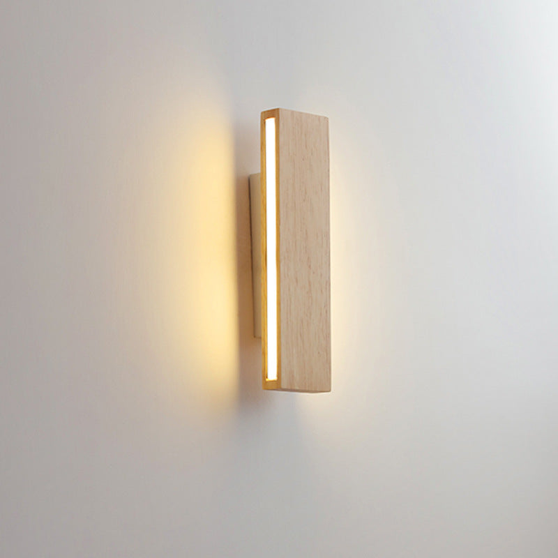 Minimalist Rotatable LED Wall Sconce Lamp – Wood and Acrylic Design for Hallway, Living Room, Bedroom 5