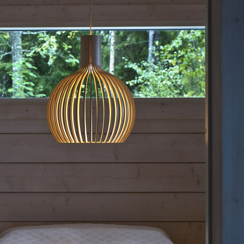 Minimalist Solid Wood Pendant Light Scandinavian Small Ceiling Lamp Home Decor Stack Clear 2