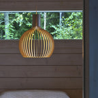 Minimalist Solid Wood Pendant Light Scandinavian Small Ceiling Lamp Home Decor Stack Clear 2
