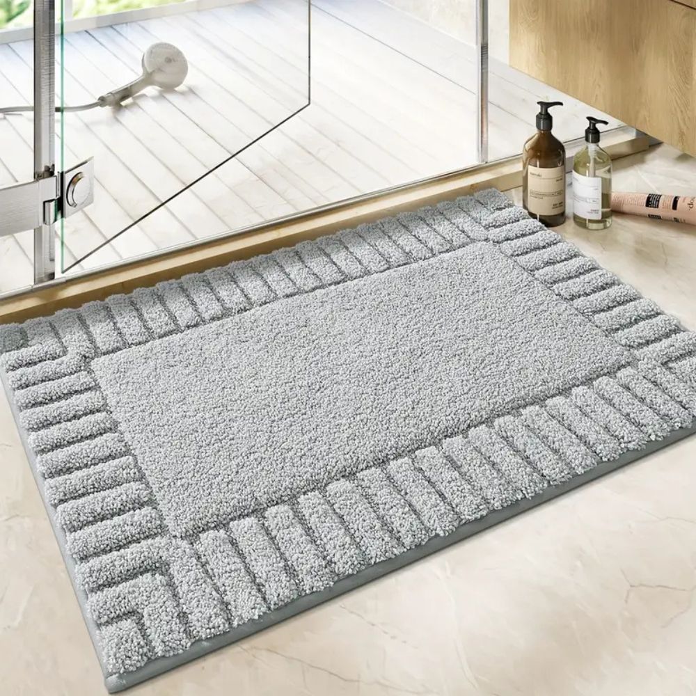 Minimalist Stripe Bathroom Mat Quick Dry Non-Slip 0