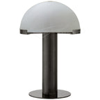 Minimalist Table Lamp Alabaster Stone Bronze Base 10