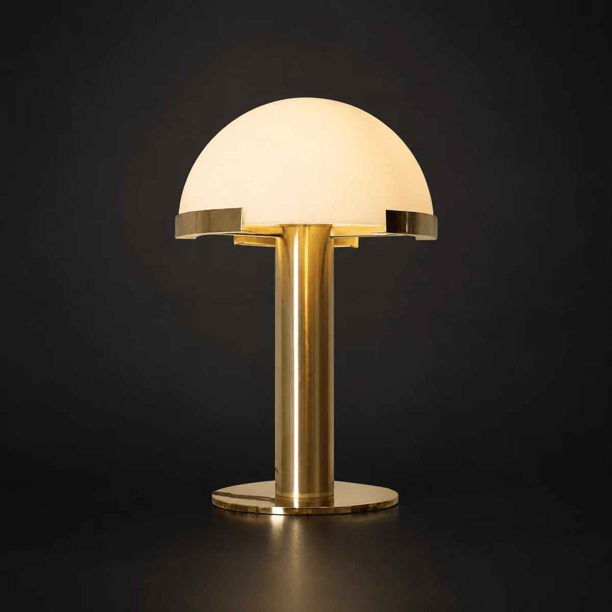 White Alabaster Stone Table Lamp Cylindrical Gold Metal Base Minimalist Living Room Bedroom Home Decor - Stack & Clear 3