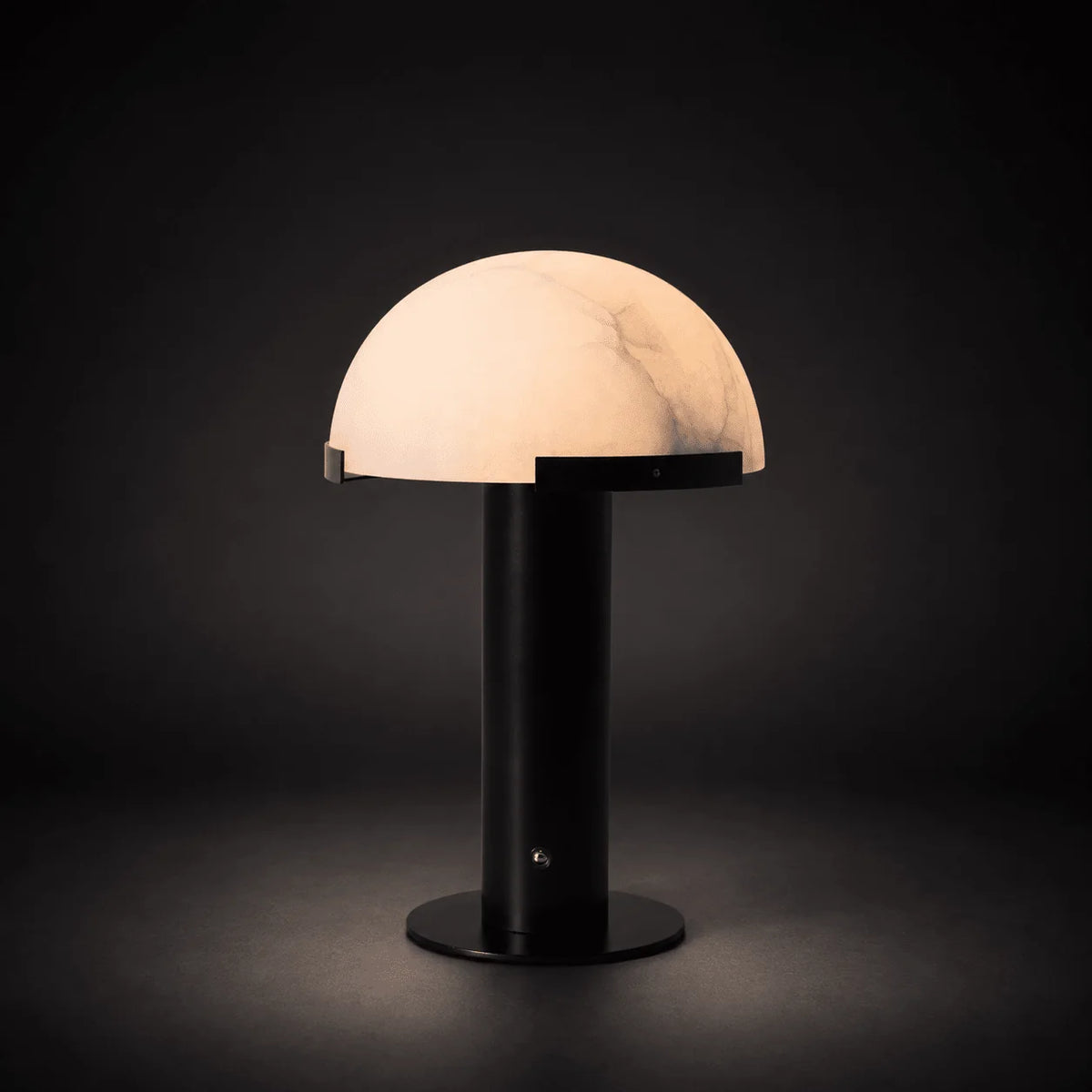White Alabaster Stone Table Lamp Cylindrical Gold Metal Base Minimalist Living Room Bedroom Home Decor - Stack & Clear 12