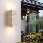 Minimalist Travertine Wall Sconce with Up-and-Down LED Lighting – Waterproof Outdoor and Bathroom Use 2
