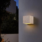 Minimalist Travertine Wall Sconce with Up-and-Down LED Lighting – Waterproof Outdoor and Bathroom Use 3