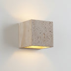 Minimalist Travertine Wall Sconce with Up-and-Down LED Lighting – Waterproof Outdoor and Bathroom Use 7