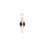 Minimalist Twin Glass LED Wall Sconce Brass Finish 0