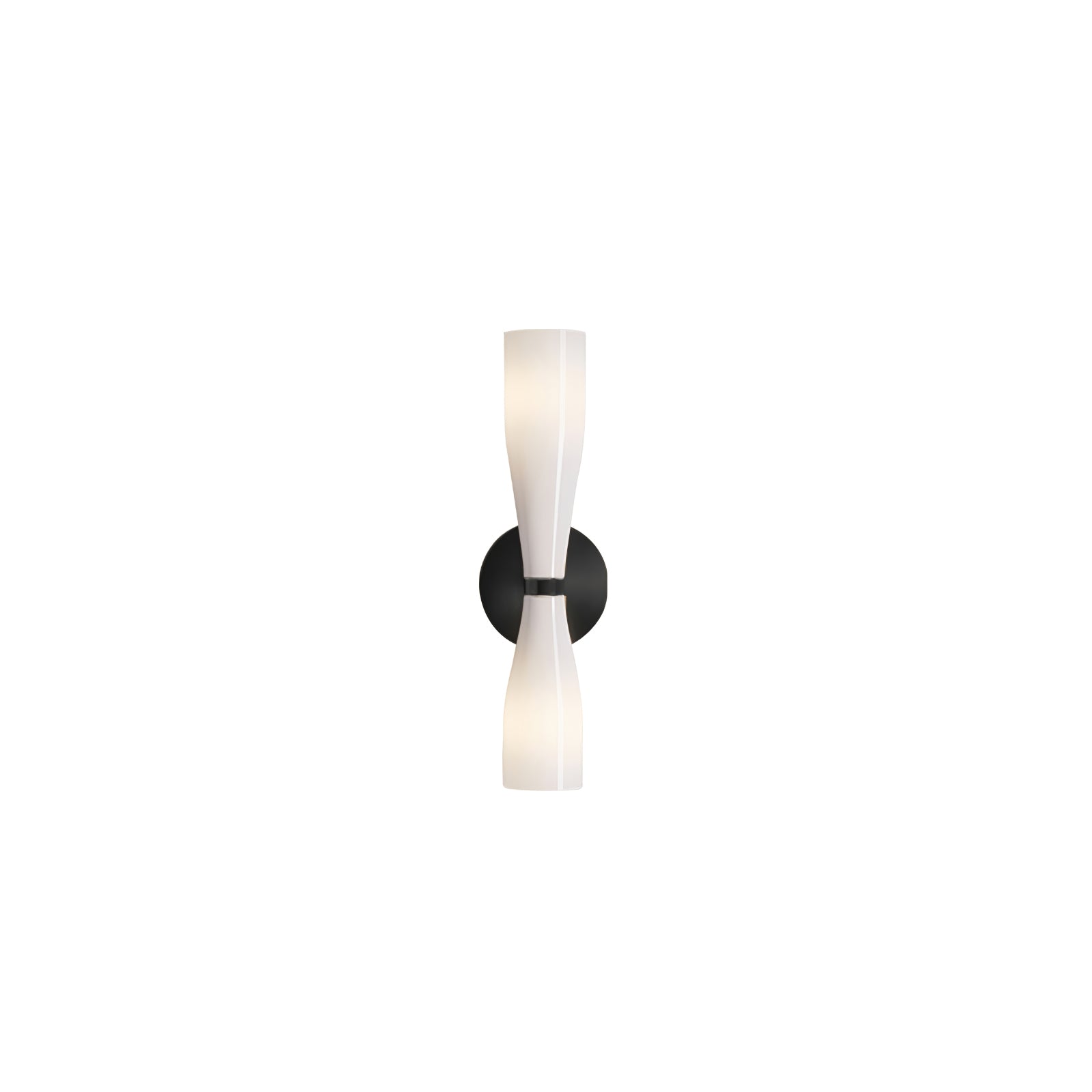 Minimalist Twin Glass LED Wall Sconce Brass Finish 0