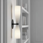Minimalist Twin Glass LED Wall Sconce Brass Finish 3