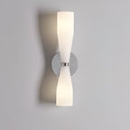 Minimalist Twin Glass LED Wall Sconce Brass Finish 7