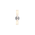 Minimalist Twin Glass LED Wall Sconce Brass Finish 9