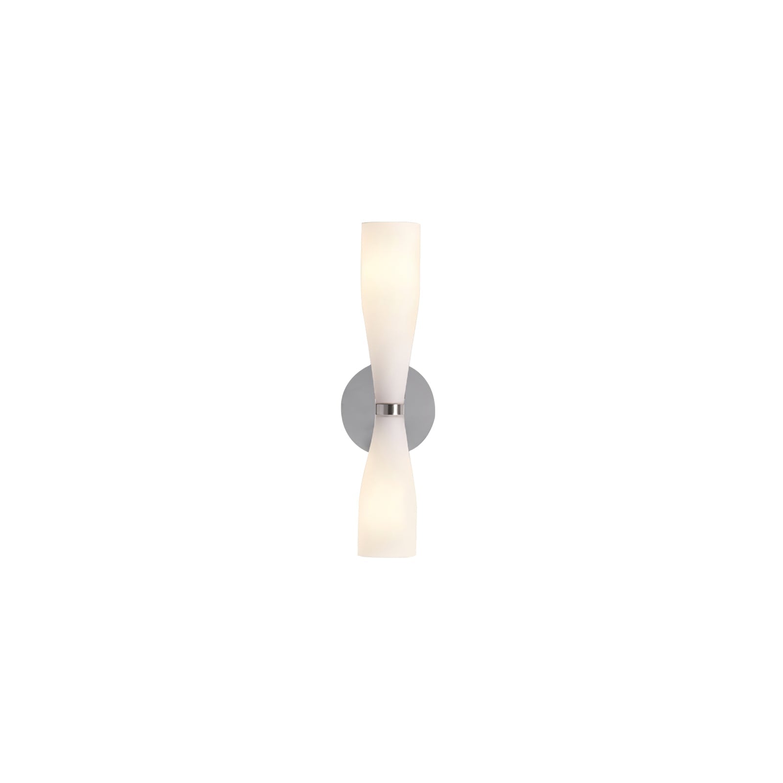 Minimalist Twin Glass LED Wall Sconce Brass Finish 9