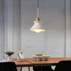 Minimalist White Cement Pendant Light – Modern Tapered Design for Living Spaces 8