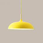 Modern 1-Light Dome Pendant Light with Metal and Wood Top – Stylish Kitchen Hanging Light 9
