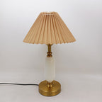 Modern 1-Light Table Lamp with Pleated Shade – Versatile Bedside or Desk Lamp in Black, White, or Coffee Finish 8