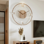 Modern 30 cm Wall Clock – Silent Quartz Mechanism with Acrylic and Wood Design for Minimalist Home Decor 2