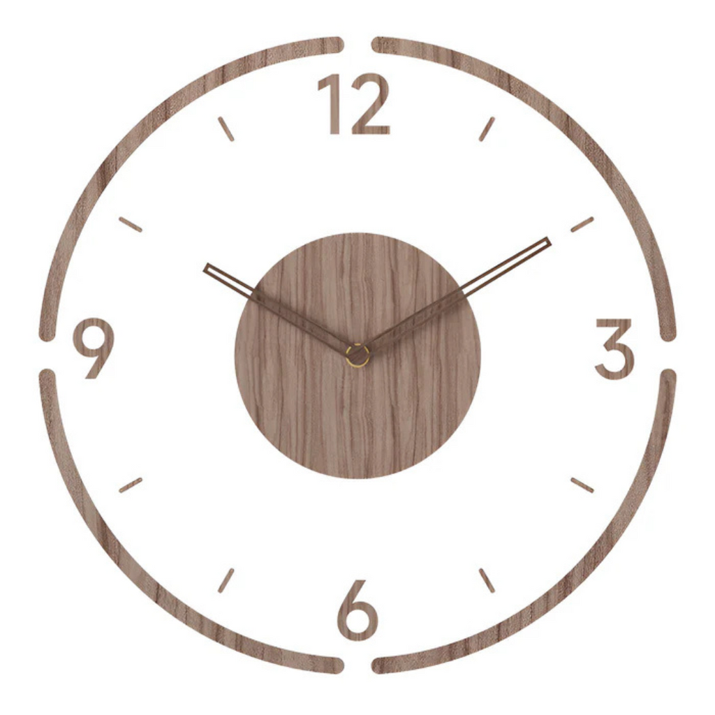 Modern 30 cm Wall Clock – Silent Quartz Mechanism with Acrylic and Wood Design for Minimalist Home Decor 4