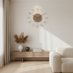 Modern 30 cm Wall Clock – Silent Quartz Mechanism with Acrylic and Wood Design for Minimalist Home Decor 5