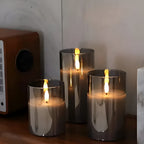 Modern 3D LED Flameless Candle Resin Safe Illumination 1