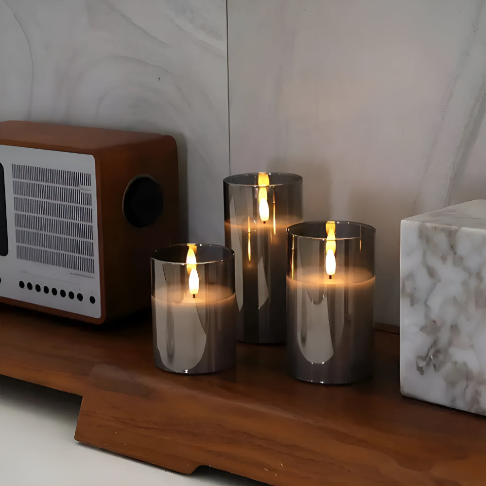 Modern 3D LED Flameless Candle Resin Safe Illumination 2