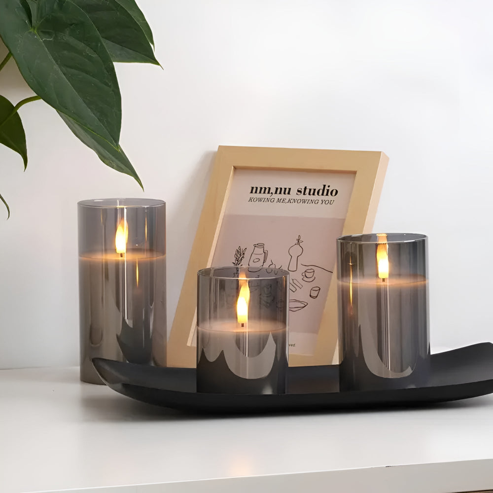 Modern 3D LED Flameless Candle Resin Safe Illumination 4