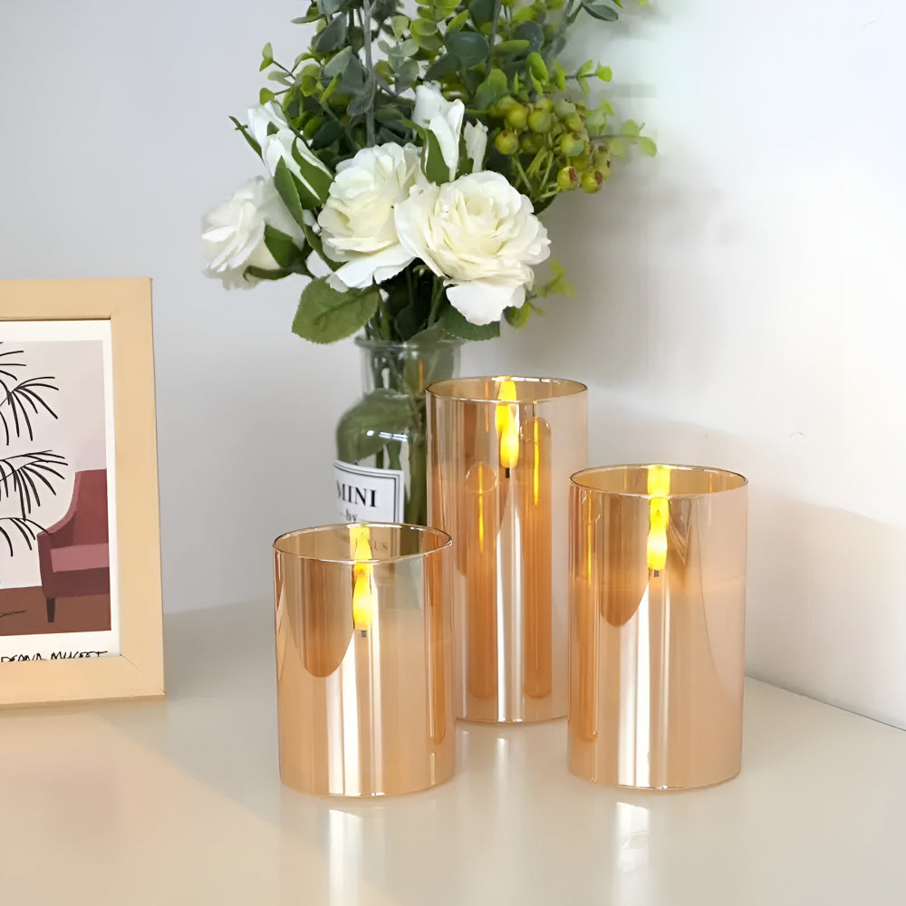 Modern 3D LED Flameless Candle Resin Safe Illumination 5