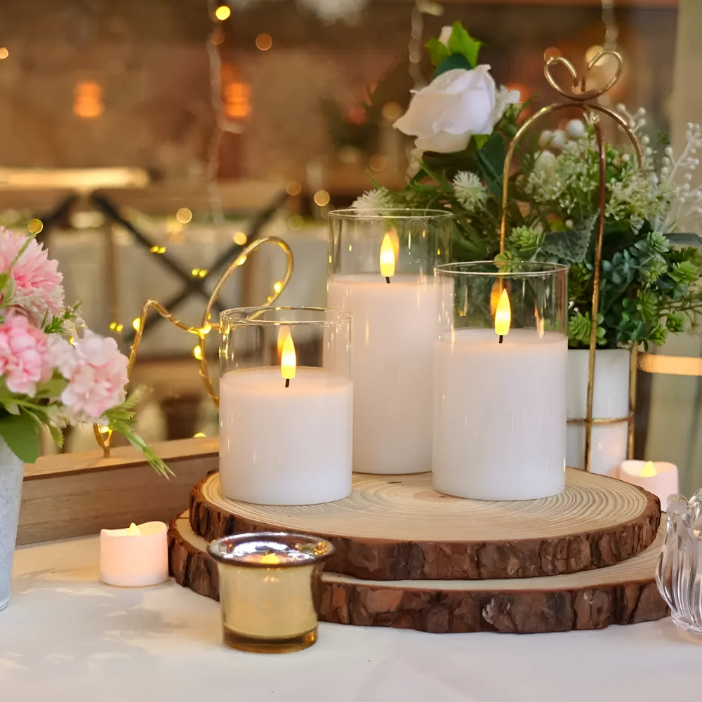 Modern 3D LED Flameless Candle Resin Safe Illumination 6