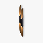 Black Metal LED Wall Sconce Adjustable Arm Gold Accent Modern Living Room Bedroom Home Decor - Stack & Clear 4