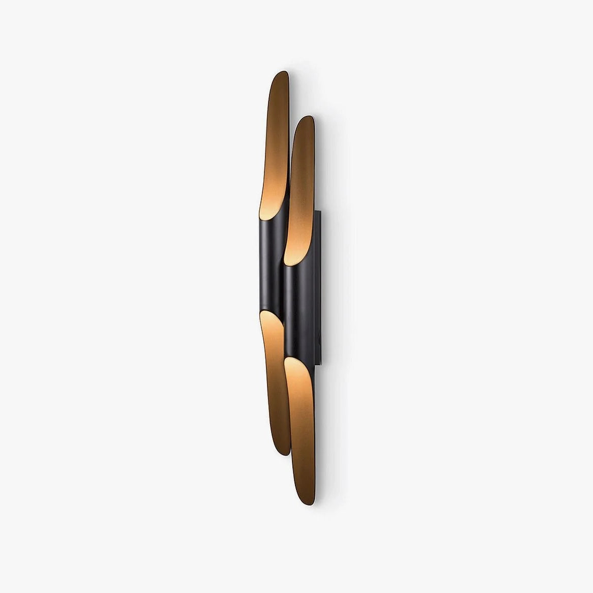 Black Metal LED Wall Sconce Adjustable Arm Gold Accent Modern Living Room Bedroom Home Decor - Stack & Clear 4