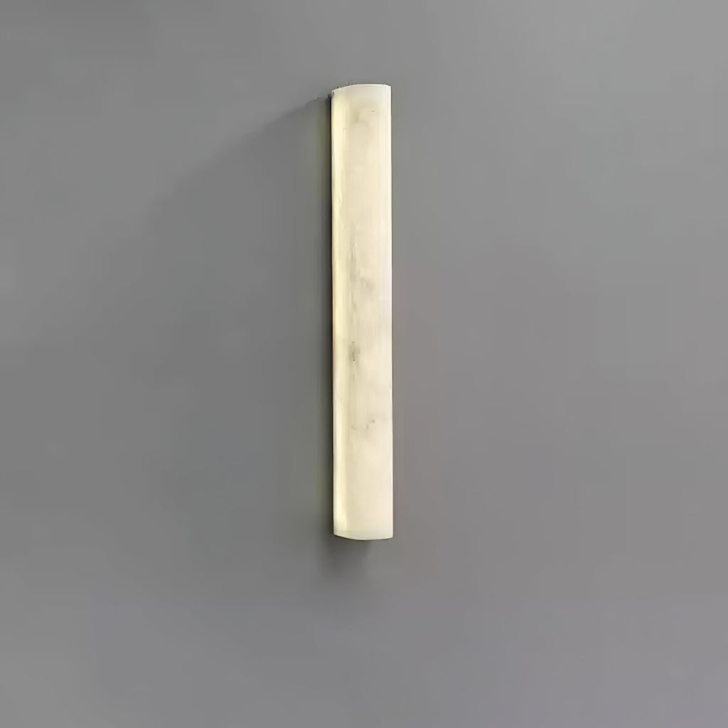 Modern Alabaster LED Wall Sconce White Finish Indoor Light 0