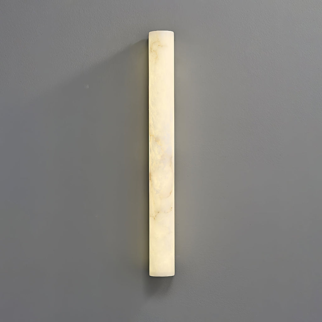 Modern Alabaster LED Wall Sconce White Finish Indoor Light 7
