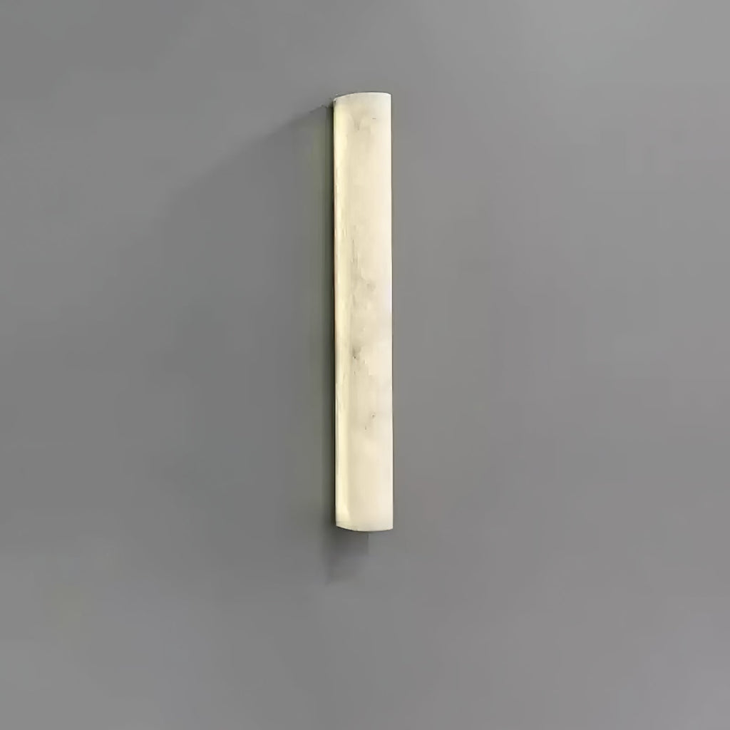Modern Alabaster LED Wall Sconce White Finish Indoor Light 8
