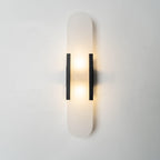Modern Alabaster Wall Sconce With Brass Accents 11
