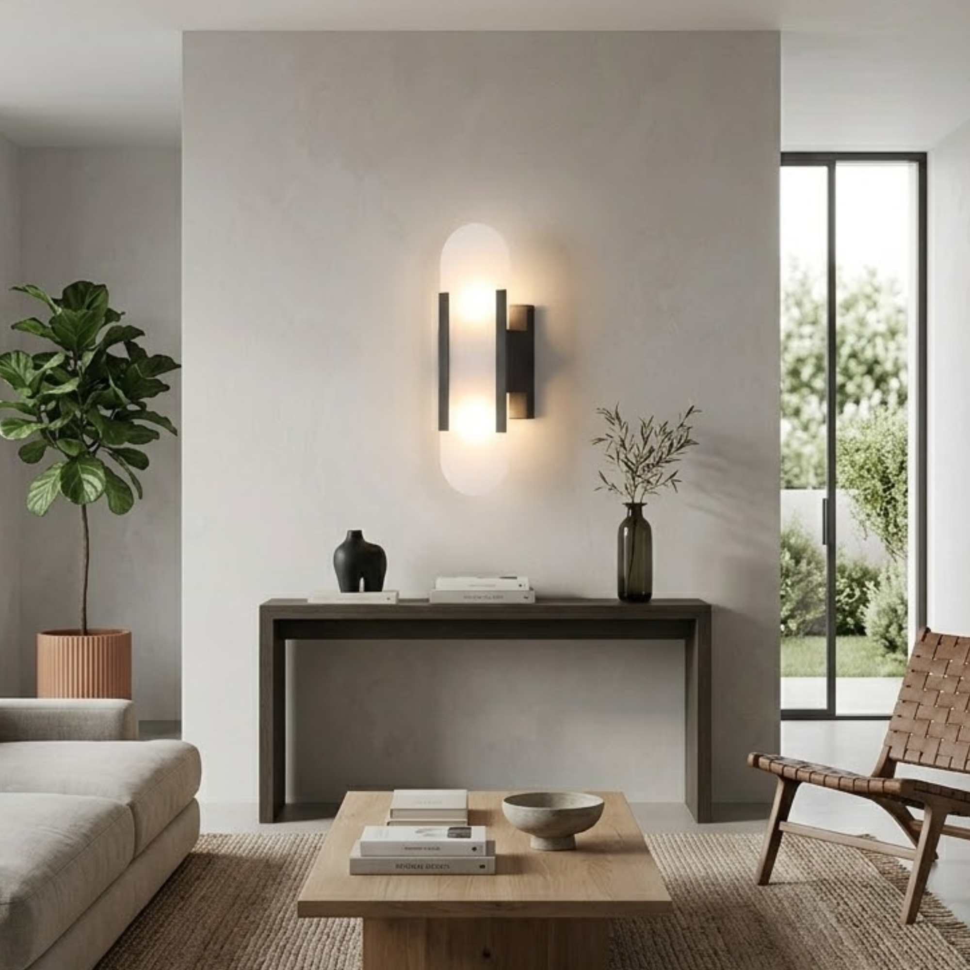 Modern Alabaster Wall Sconce With Brass Accents 99