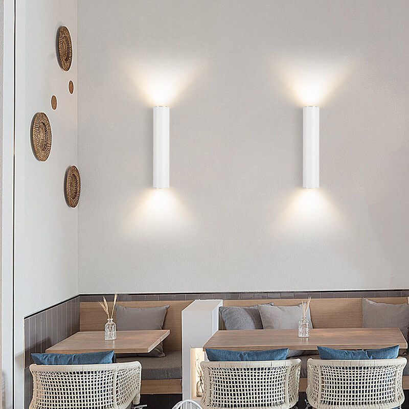 Modern Aluminum 2-Light Wall Sconce Lamp - LED Wall Lights in Gold, Black, and White for Stylish Home Illumination 2