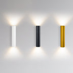 Modern Aluminum 2-Light Wall Sconce Lamp - LED Wall Lights in Gold, Black, and White for Stylish Home Illumination 6
