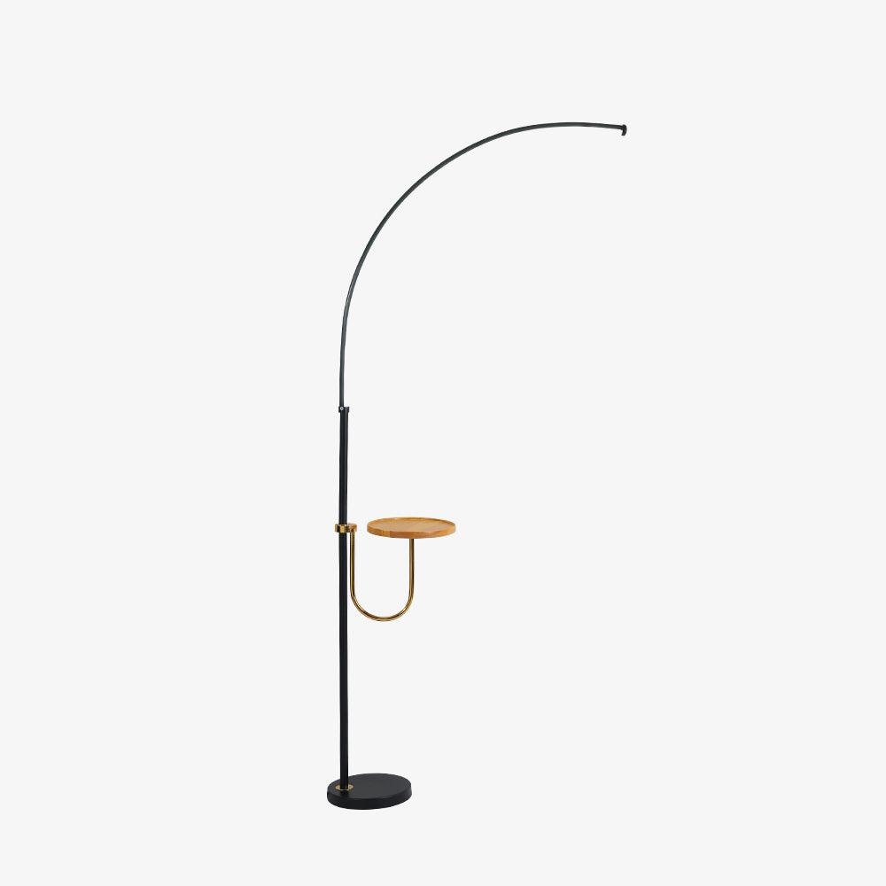 Modern Arc Floor Lamp - Black with Adjustable LED Light Color 0