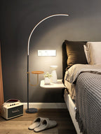 Modern Arc Floor Lamp - Black with Adjustable LED Light Color 7