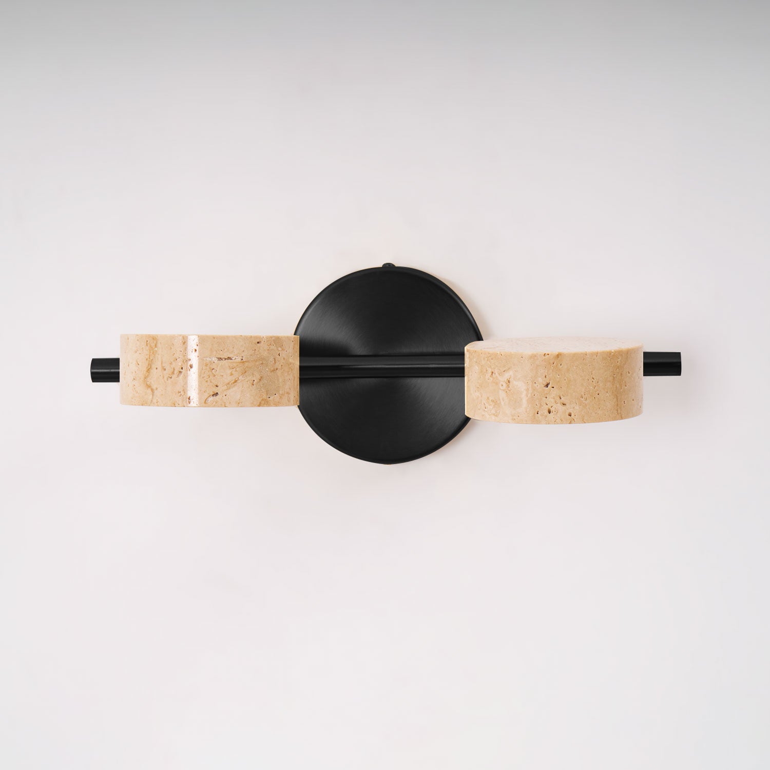 Modern Bathroom Vanity Light with Dimmable Yellow Travertine Shades 10