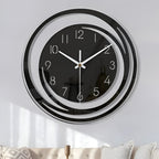 Modern Black Acrylic Wall Clock – 30 cm Silent Quartz Minimalist Decor 2